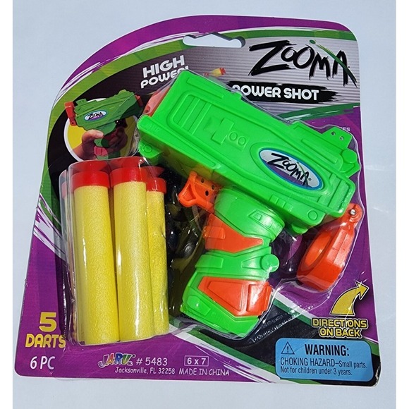 JA-RU Ultra Foam Power Shot Dart Toy Gun with 5 Foam Darts New - Picture 1 of 2